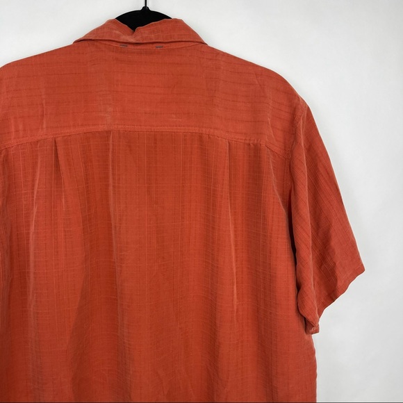 Simms Burnt Orange Button Down Shirt Short Sleeve Men’s Size L. J - Picture 7 of 7